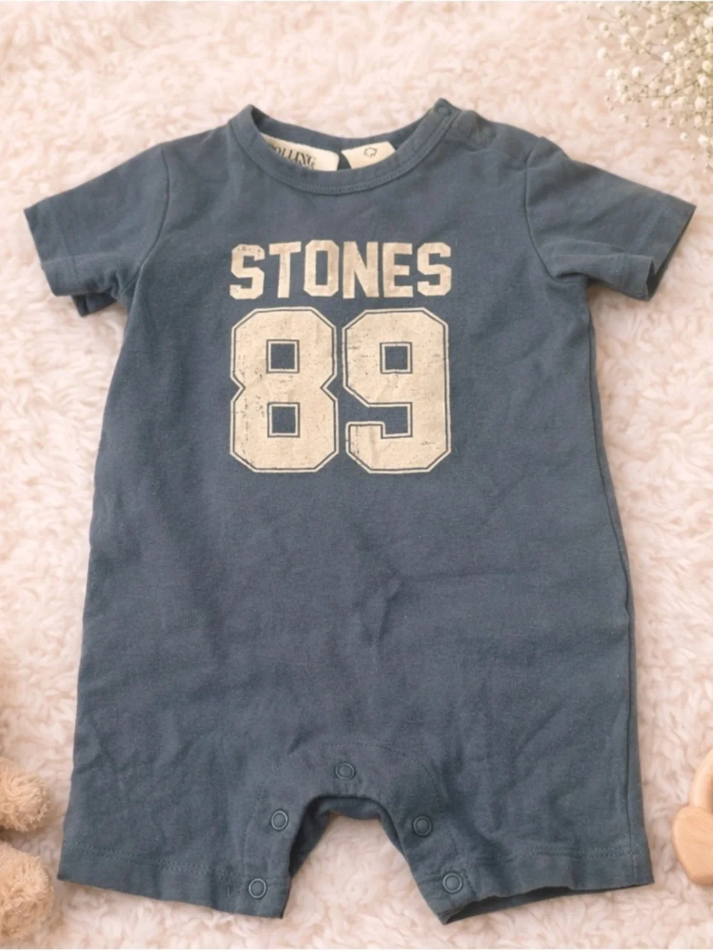 Cotton-On Baby Rolling Stones One Piece, 3-6M